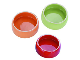 Ceramic feeding trough  O 12 x 5 0 cm  0 25 l red