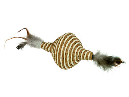 Toupie avec hochet et plumes