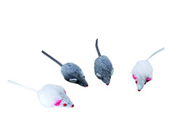 Plush mouse short hair with rattle