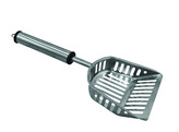 Stainless steel litter scoop
