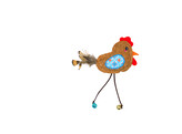 Oiseau en liege avec herbe a chat