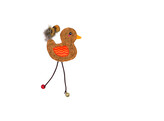Oiseau en liege avec herbe a chat