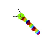 Chenille crepitante en peluche  avec herbe a chat