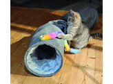 Rod with plush crackle worm