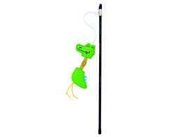 Rod zoo animals felt with rattle  with catnip