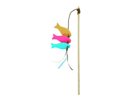 Rod fish felt with wood