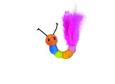 Plush Caterpillar with feather  with catnip