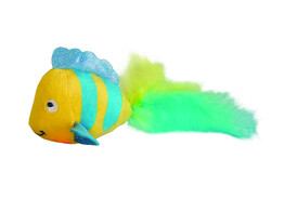 Poisson en peluche avec lumiere  avec herbe a  chat