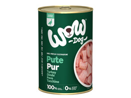 WOW DOG NAT PUUR Kalkoen 400g x 6