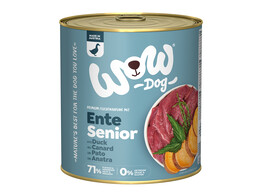 WOW DOG NAT SENIOR Eend 800g x 6