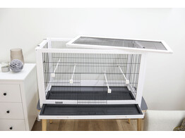 Cage pour oiseaux Fips bois blanc  100X50X60cm