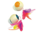 Balle Sisal pour chat coloris assortis  O6cm