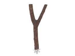 Perchoir pour oiseaux bois  20cm  avec corde coton