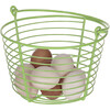 Egg Basket in metal green  O 21 cm x 15.5 cm