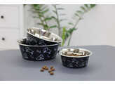 Stainless Steel Bowl approx. 4000 ml black with motif