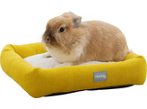 Corbeille pour petits animaux jaune/blanc  36x32x7 cm