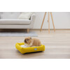 Corbeille pour petits animaux jaune/blanc  36x32x7 cm